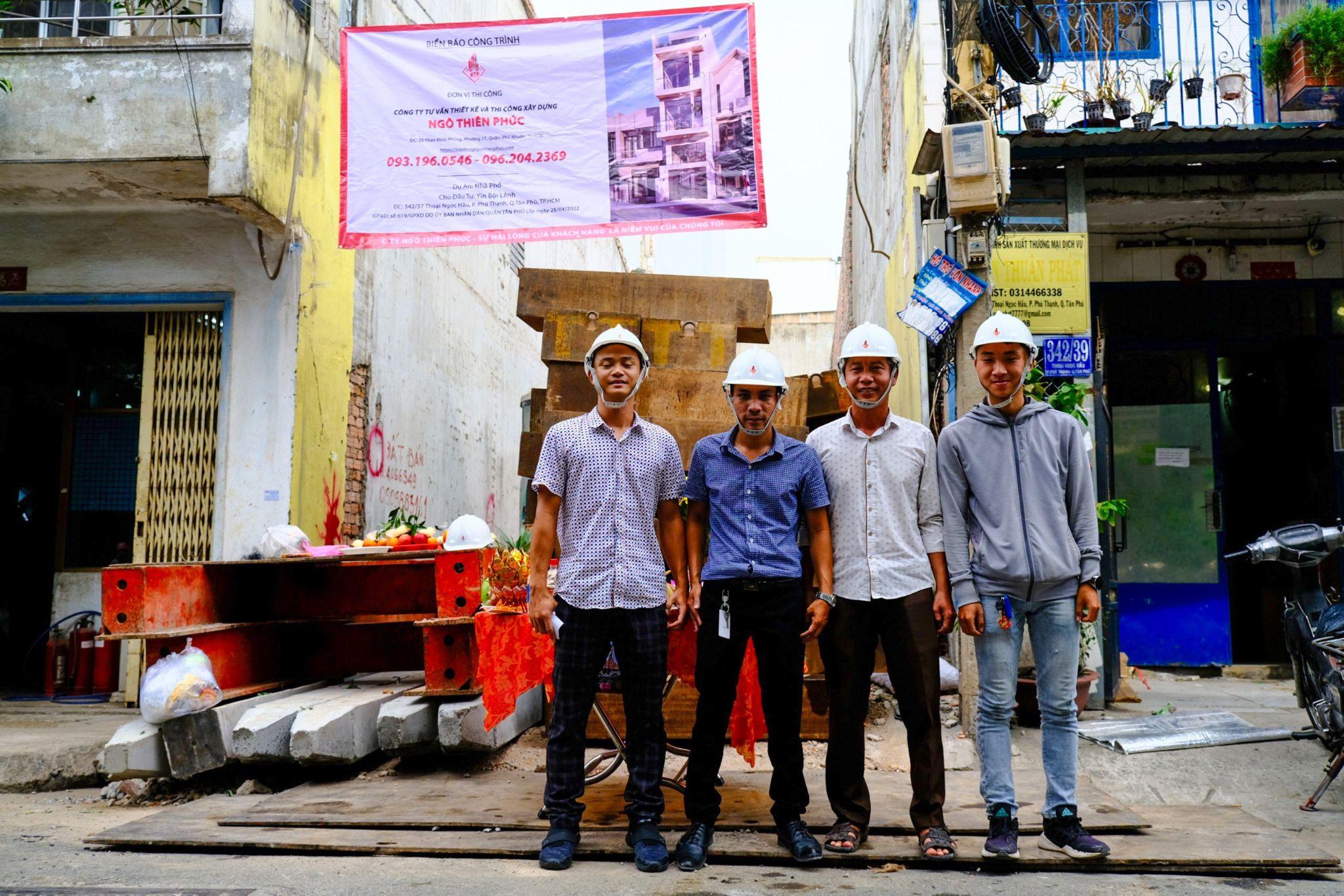 đội thi công dự án khi hoàn thành